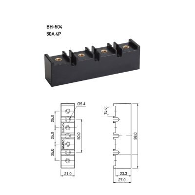 Giá đỡ thanh cái Hivero BH-504 thanh đỡ busbar support - DUOGROUP