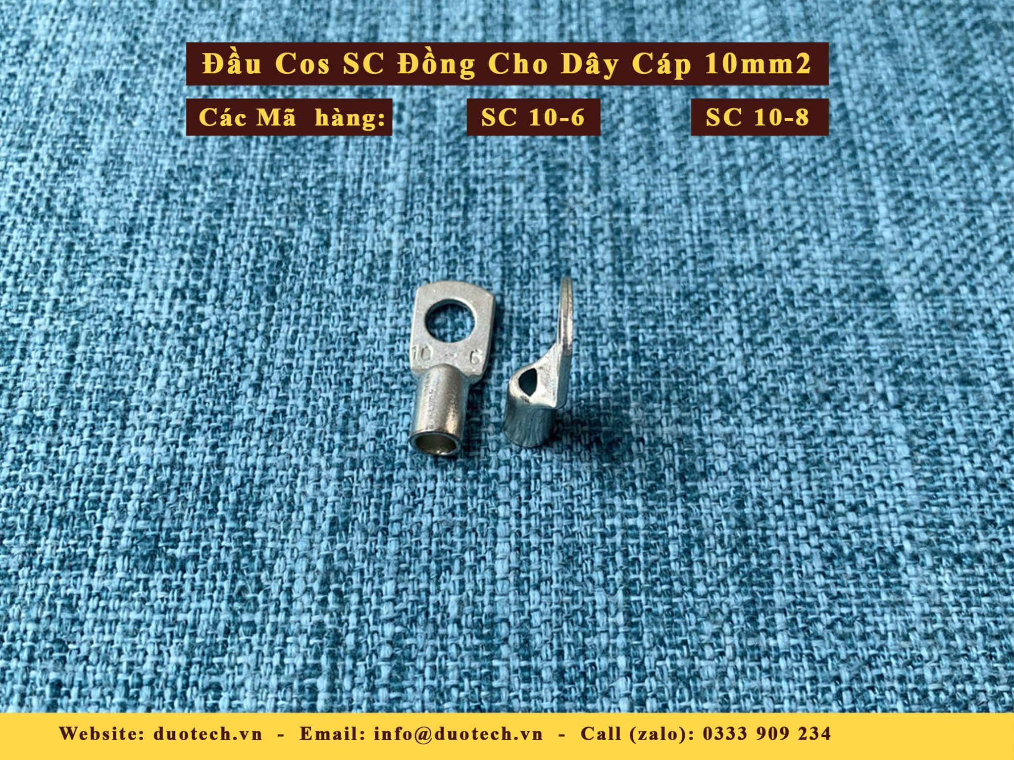 Đầu cosse SC đồng Đầu cos bít SC dùng đấu nối dây cáp điện