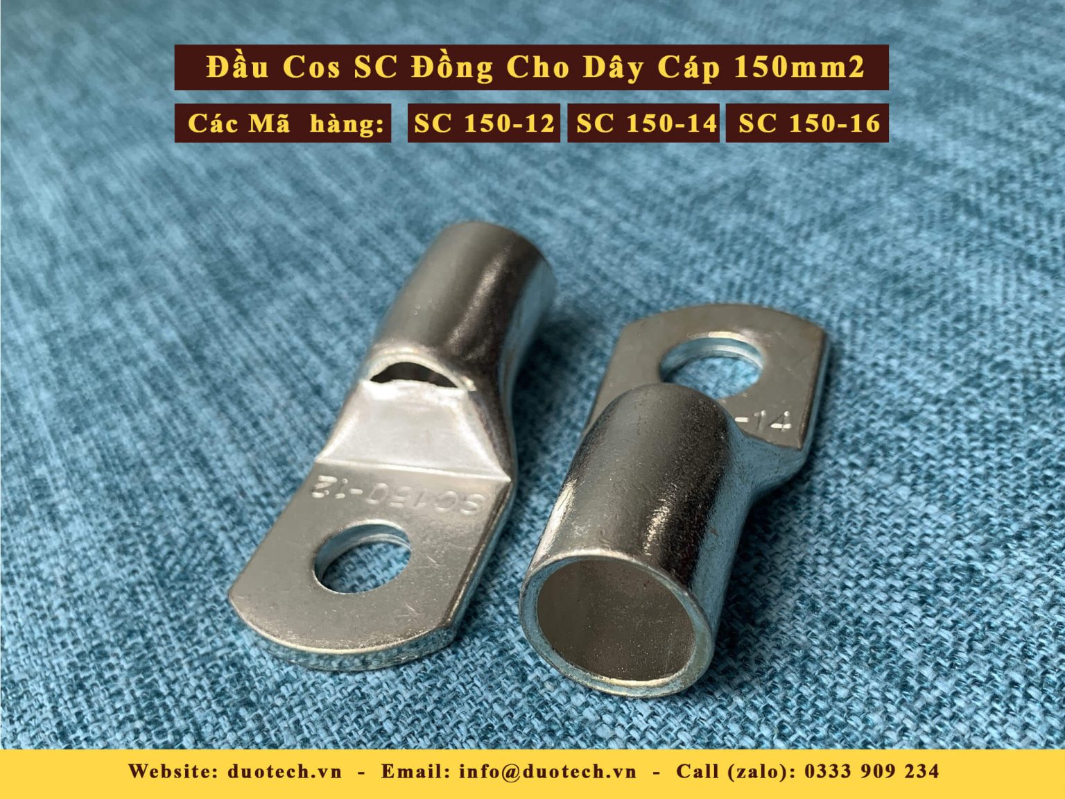 Đầu cosse SC đồng Đầu cos bít SC dùng đấu nối dây cáp điện